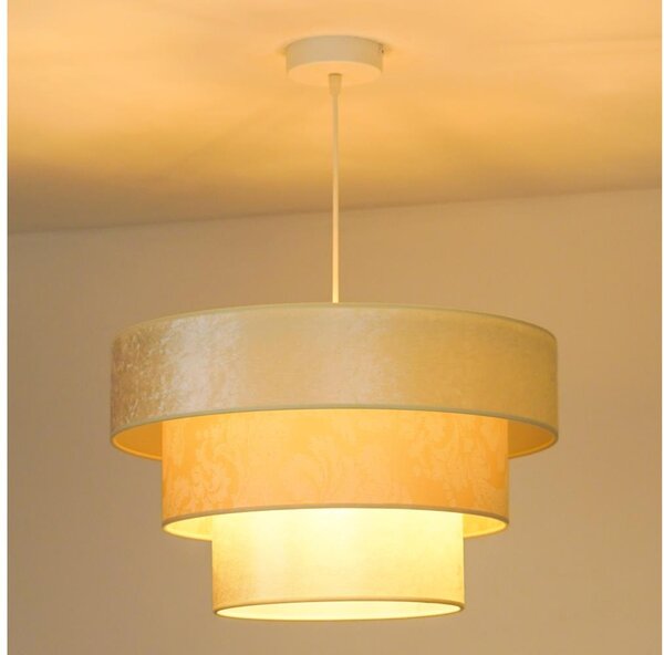 Duolla - Lampadario a sospensione con filo LUNETA 1xE27/40W/230V diametro 45 cm color crema