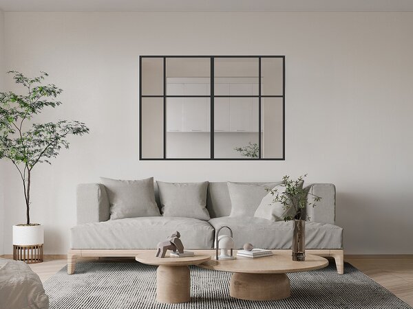 Vetrata in stile atelier in alluminio termolaccato - L180 x H130 - TONIBA