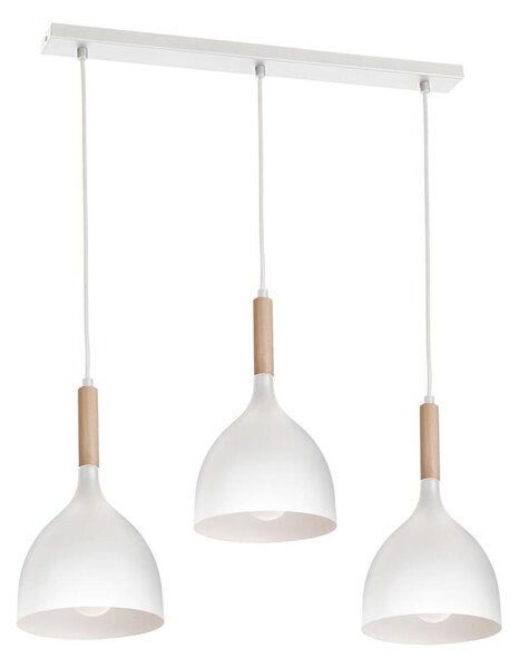 Lampadario a sospensione con filo NOAK WOOD 3xE27/60W/230V