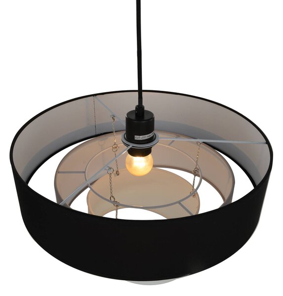 Lindby Coria lampada sospensione, nero e grigio