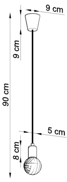Lampadario su catena DIEGO 1xE27/60W/230V grigio