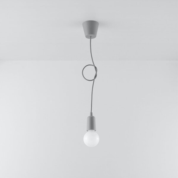Lampadario su catena DIEGO 1xE27/60W/230V grigio