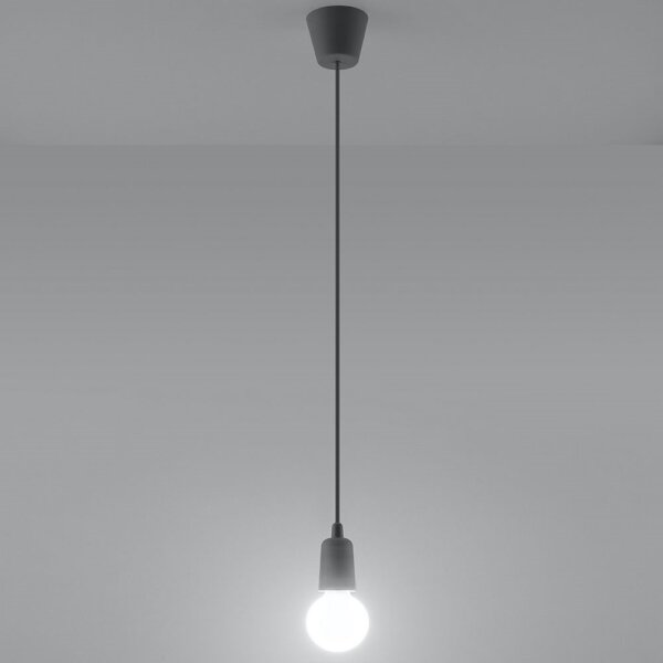 Lampadario su catena DIEGO 1xE27/60W/230V grigio