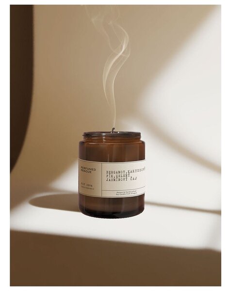 Candela in cera di soia profumata tempo di combustione 40 h #46 Bergamot, Jasmine, Opuncia – Perfumed Prague