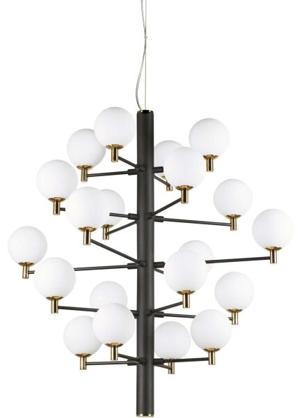 Ideal Lux - Lampadario LED a sospensione con filo COPERNICO 20xG9/3W/230V diametro 86 cm nero