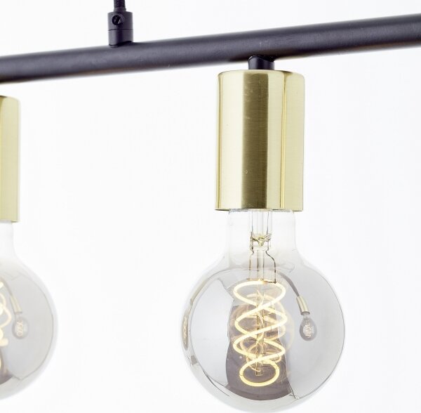 Brilliant - Lampadario a sospensione con cavo KERRY 5xE27/40W/230V nero/ottone