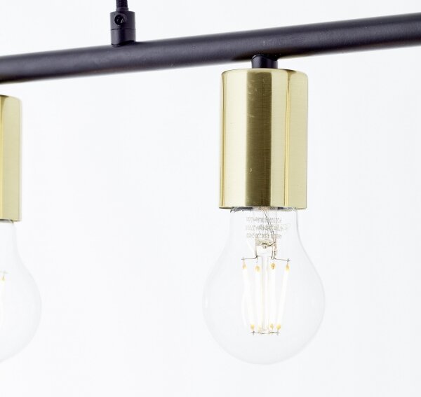 Brilliant - Lampadario a sospensione con cavo KERRY 5xE27/40W/230V nero/ottone