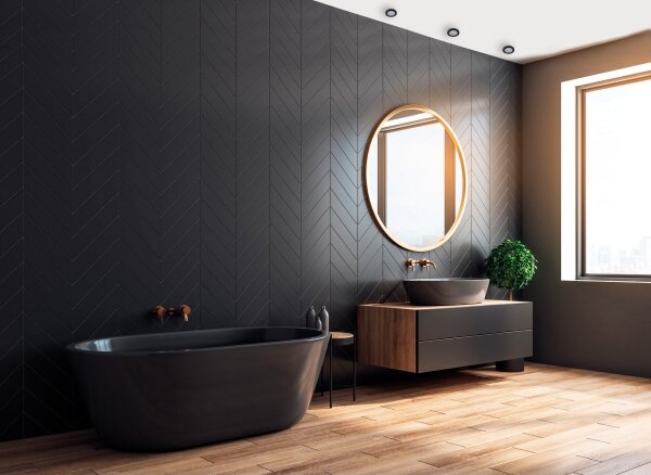 Kanlux 33122 - Luce da incasso per bagno FLINI 10W IP44 nera