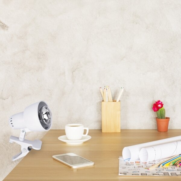 Rabalux 4356 - Lampada con morsetto CLIP 1xE14/40W/230V bianco