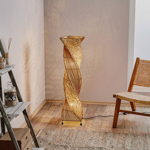 Lampada da terra oro / ottone paralume bianco 45 cm - PARTE