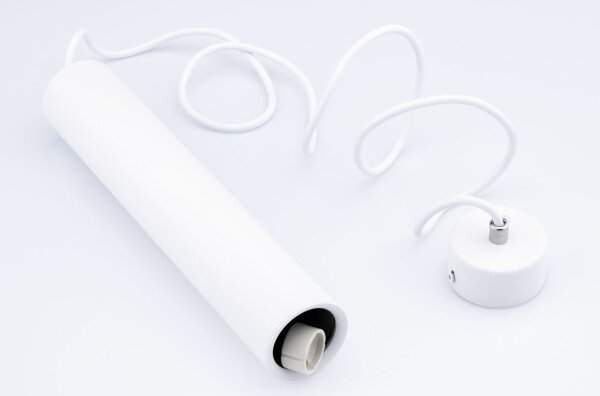 Lampadario a sospensione con filo KARADON 1xGU10/30W/230V 17 cm bianco