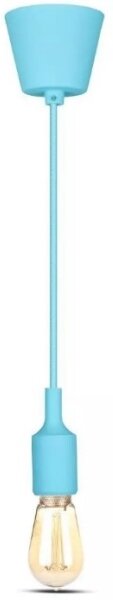 Lampadario su filo 1xE27/60W/230V blu