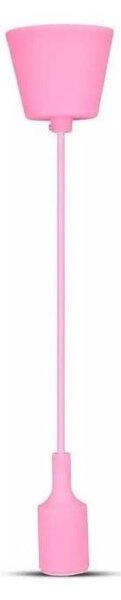 Lampadario su filo 1xE27/60W/230V rosa