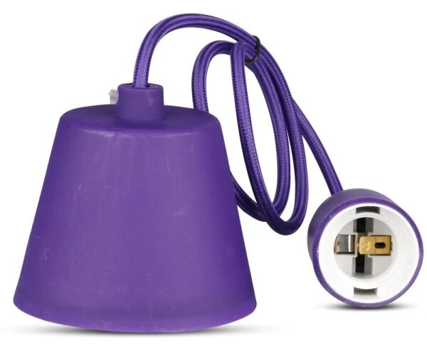 Lampadario su filo 1xE27/60W/230V viola