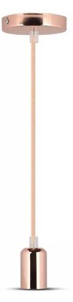 Lampadario su filo 1xE27/60W/230V oro rosato