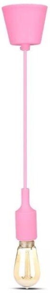 Lampadario su filo 1xE27/60W/230V rosa