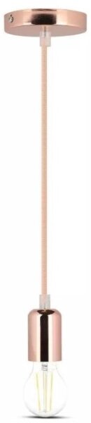 Lampadario su filo 1xE27/60W/230V oro rosato