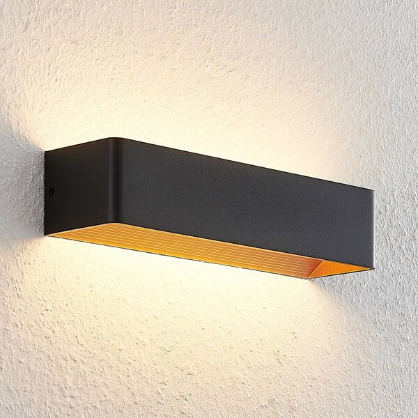 Applique da parete a LED Karam Arcchio, dimmerabile, Nero, Soggiorno / Sala da pranzo, Alluminio, Moderno, Applique a LED