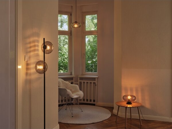 Osram - Lampada a piantana DECOR SMOKE 2xE14/12W/230V nero/grigio fumé
