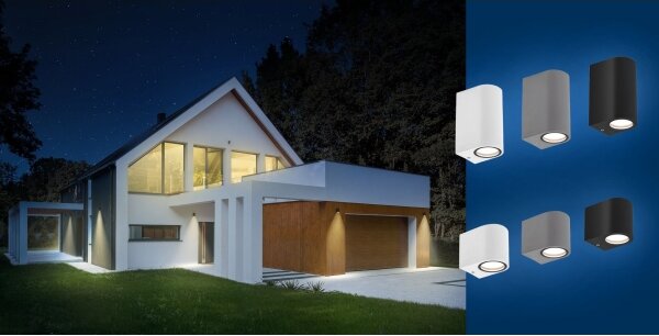 Applique da esterno PARETE 2xGU10/6W/230V IP54 grigia