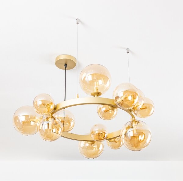 Brilagi - Lampadario LED a sospensione con filo MILLA 15xG9/3W/230V oro