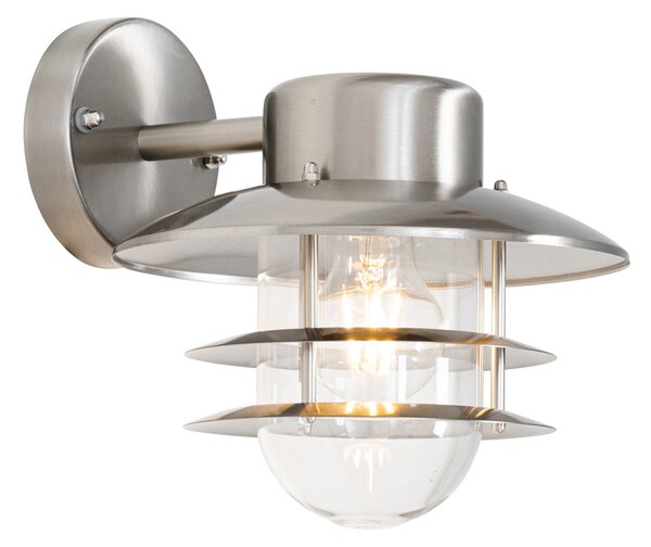 Lampada da parete industriale in acciaio IP44 - Shell