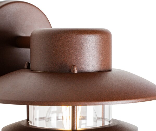 Applique da parete industriale marrone ruggine IP44 - Shell