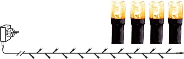 Eglo 410822 - Catena luminosa LED da esterno GOLDEN, 80 LED, 10,5 m, IP44, bianco caldo