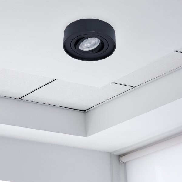 Faretto da incasso NUSA 1xGU5,3/MR16/50W/12V arrotondato nero