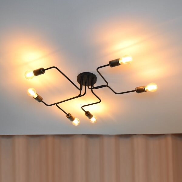 Lampadario a plafone LED TUBE 6xE27/15W/230V