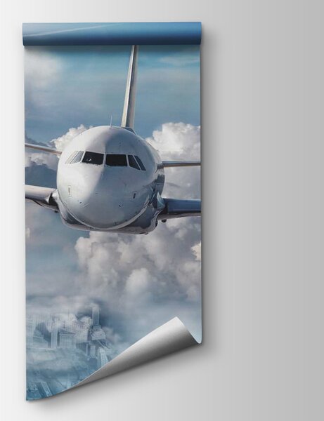 Carta da parati Un aereo che vola nel cielo, Carta da parati per Ragazzo, Carta da parati popolare, u62417 - Tapeko.it