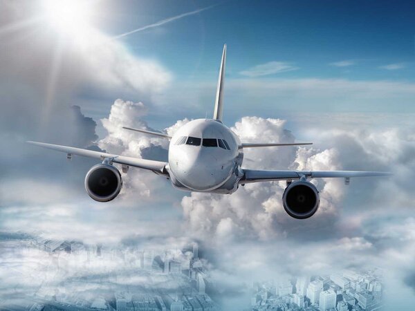 Carta da parati Un aereo che vola nel cielo, Carta da parati per Ragazzo, Carta da parati popolare, u62417 - Tapeko.it