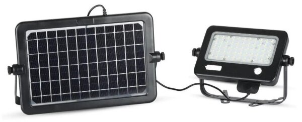 LED Faro solare dimmerabile con sensore LED/10W/3,7V 4000K IP65 + Porta USB