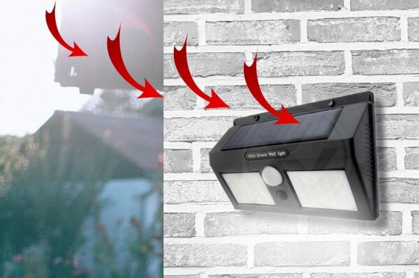 Lampada solare da parete con sensore LED/1,2W/3,7V 1200 mAh IP44