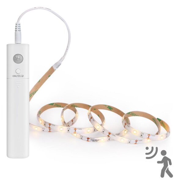 Aigostar - Striscia LED dimmerabile con sensore 1m LED/2W/4xAAA 3000K IP65
