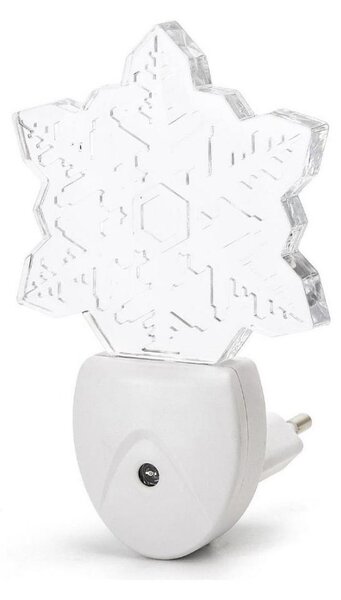 Aigostar - LED RGB Luce notturna con sensore crepuscolare LED/0,5W/230V fiocco di neve