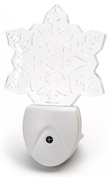 Aigostar - LED RGB Luce notturna con sensore crepuscolare LED/0,5W/230V fiocco di neve