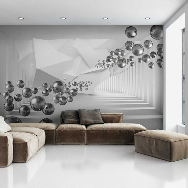 Carta da parati in grigio, Carta da parati 3D, u63734 : Uwalls.it