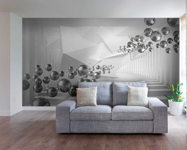 Carta da parati in grigio, Carta da parati 3D, u63734 : Uwalls.it