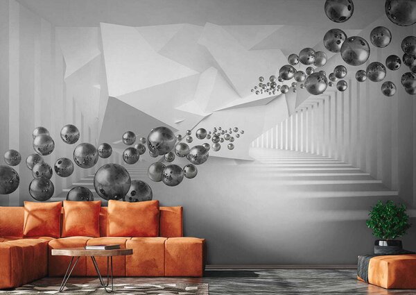 Carta da parati in grigio, Carta da parati 3D, u63734 : Uwalls.it