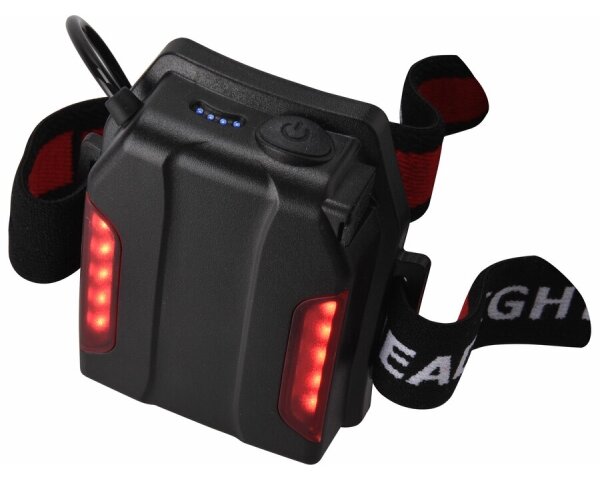 Extol - Lampada frontale a LED LED/10W/2400 mAh/3,7V nero/rosso