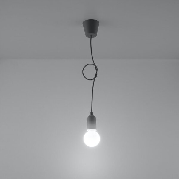 Lampadario su catena DIEGO 1xE27/60W/230V grigio
