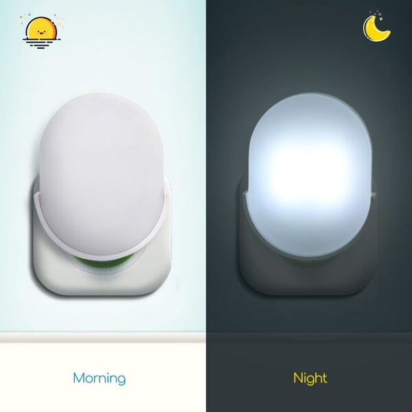 Aigostar - Lampada notturna LED con sensore LED/1W/230V ovale