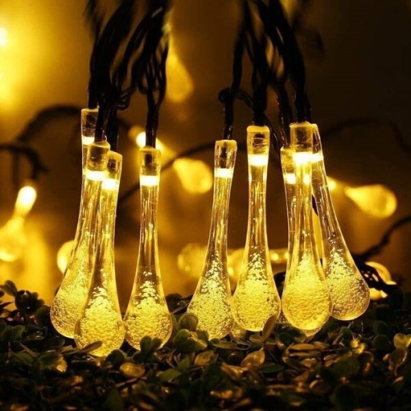 Catena luminosa solare a LED con sensore crepuscolare 20 LED / 0,72 W / 1,2 V 600 mAh 4,7 m IP44