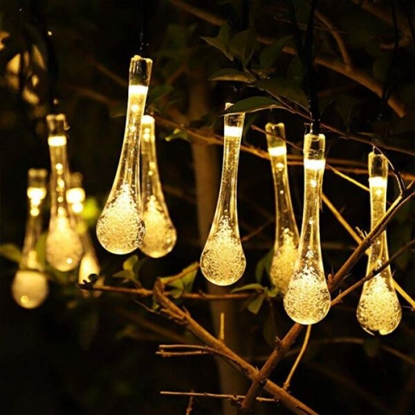 Catena luminosa solare a LED con sensore crepuscolare 20 LED / 0,72 W / 1,2 V 600 mAh 4,7 m IP44