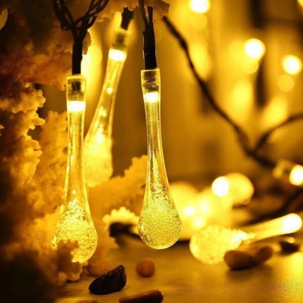 Catena luminosa solare a LED con sensore crepuscolare 20 LED / 0,72 W / 1,2 V 600 mAh 4,7 m IP44