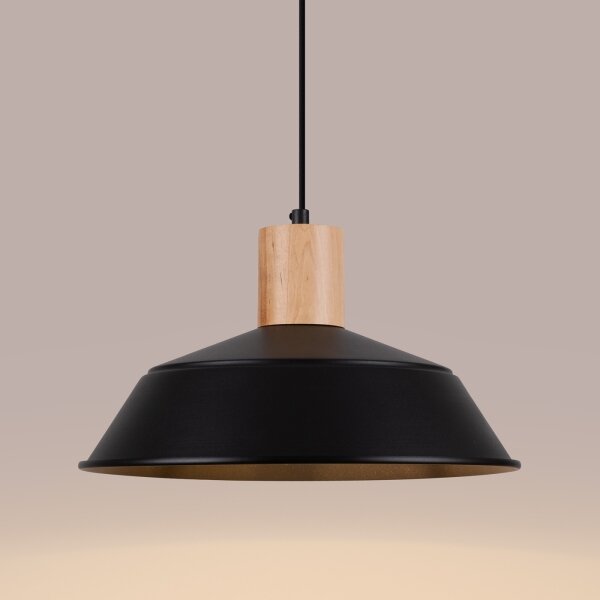 Sollux SL.1322 - Lampadario a sospensione con filo FANO 1xE27/15W/230V diametro 34 cm nero