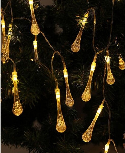 Catena luminosa solare a LED con sensore crepuscolare 20 LED / 0,72 W / 1,2 V 600 mAh 4,7 m IP44