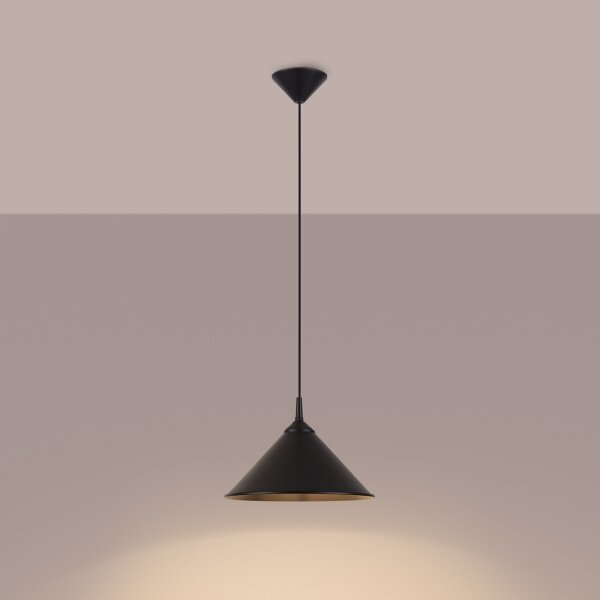 Sollux SL.1326 - Lampadario a sospensione con filo ZUMA 1xE27/15W/230V diametro 30 cm nero