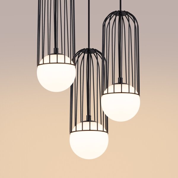 Sollux SL.1336 - Lampadario a sospensione con filo BRINA 3xG9/8W/230V nero